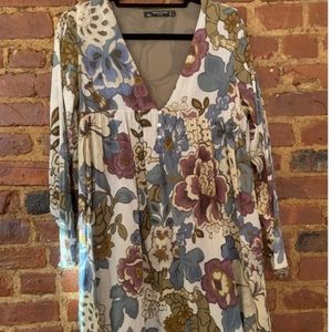 Zara floral babydoll tunic large